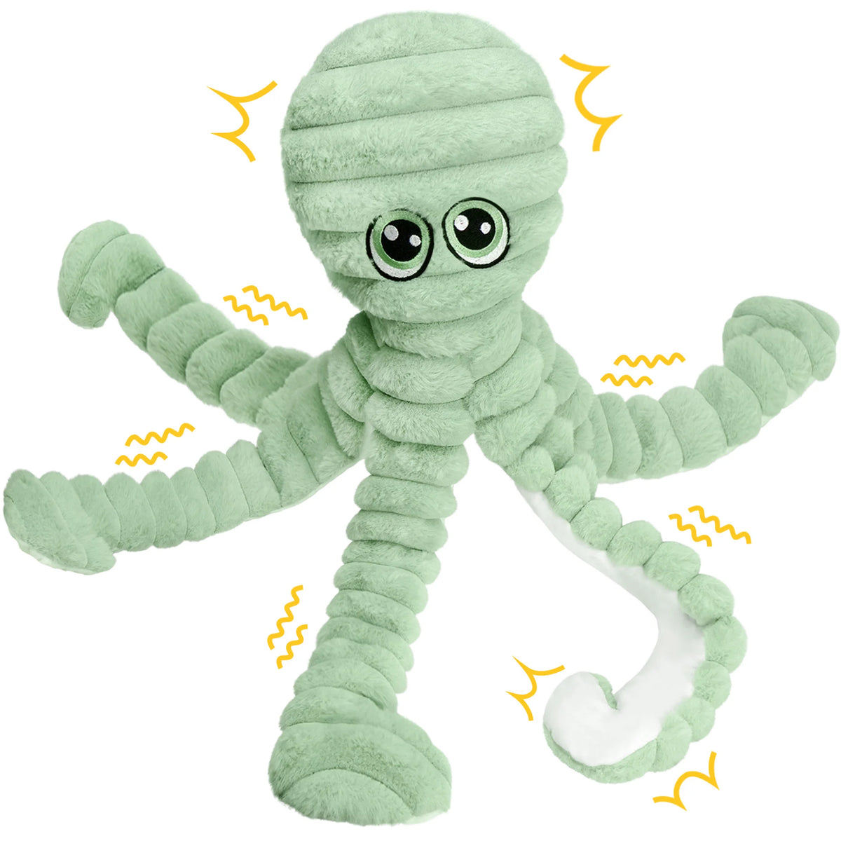 Octopus Design Pet Grinding Teeth Squeaky Plush Toy