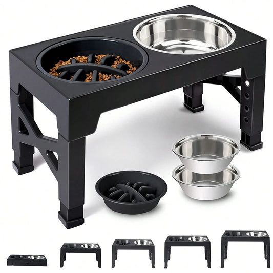Adjustable Elevated Dog Feeder for Large Dogs