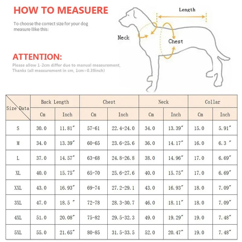 High Collar Down Jacket for Big Dogs - view 2