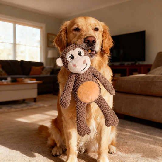 Long-Legged Monkey Squeaky Dog Toy