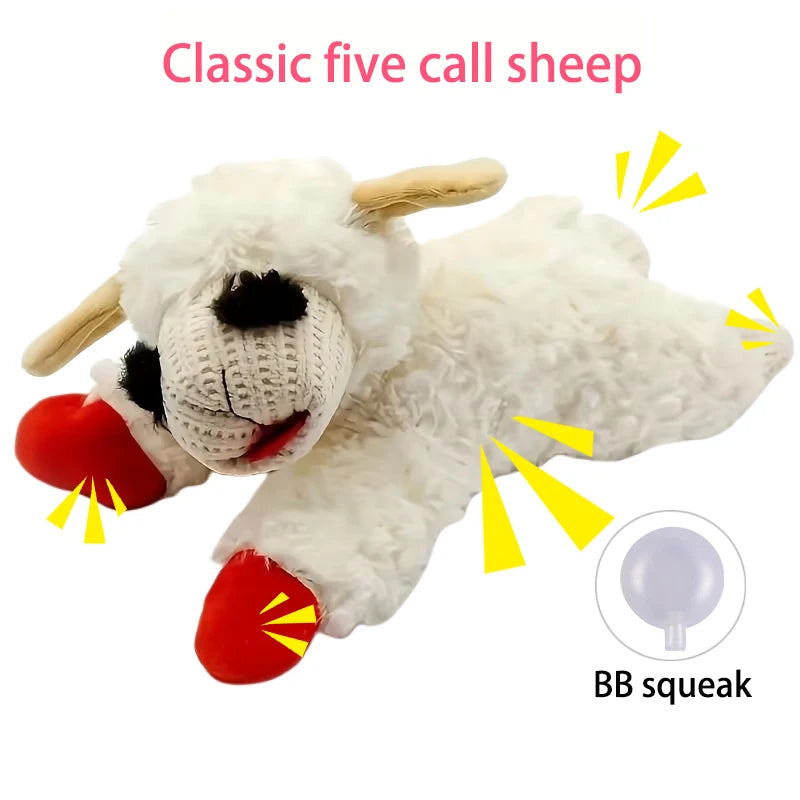 Squeaky Lamb Plush Dog Toy - view 5