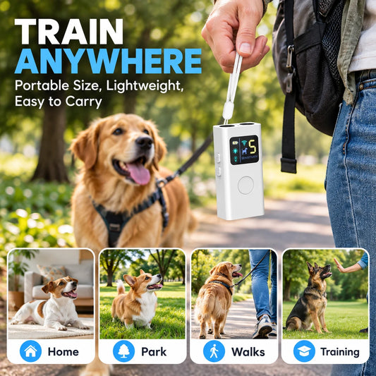 Dog Bark Deterrent, Rechargeable Dog Bark Deterrent, Ultrasonic Dog Bark Deterrent; Portable Dog Training Tool; Suitable for Indoor and Outdoor Use; Effective Range up to 30 Feet; Multifunctional Dog Trainer with 3 Modes and