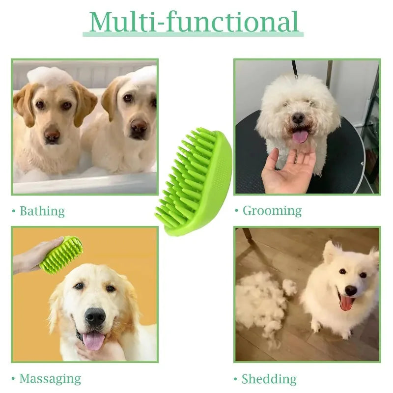 Dog Bath Brush Pet Silicone Shampoo Brush