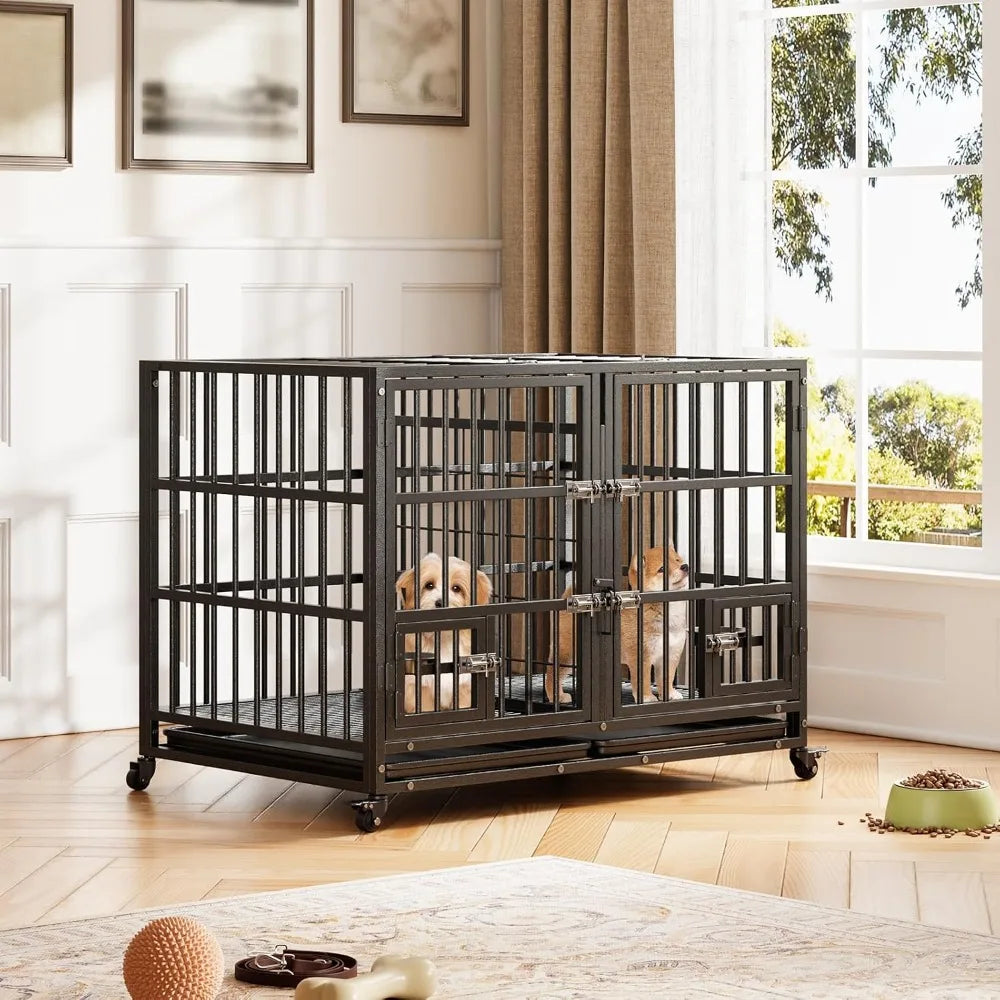 Metal Heavy Duty Dog Crate for Large Dogs - view 2