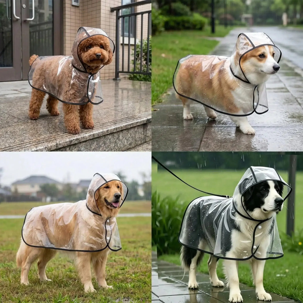 Transparent Dog Raincoat