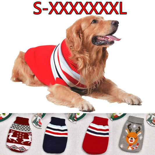 Christmas Red Stripe Dog Sweater up to 7XL