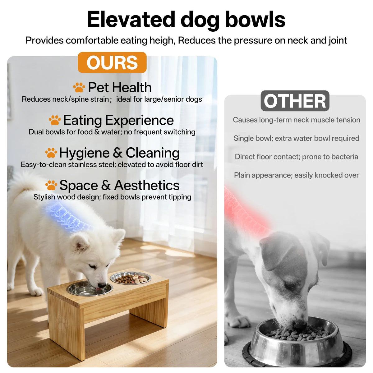 Wooden Elevated Dog Bowls for Large Dogs - view 4