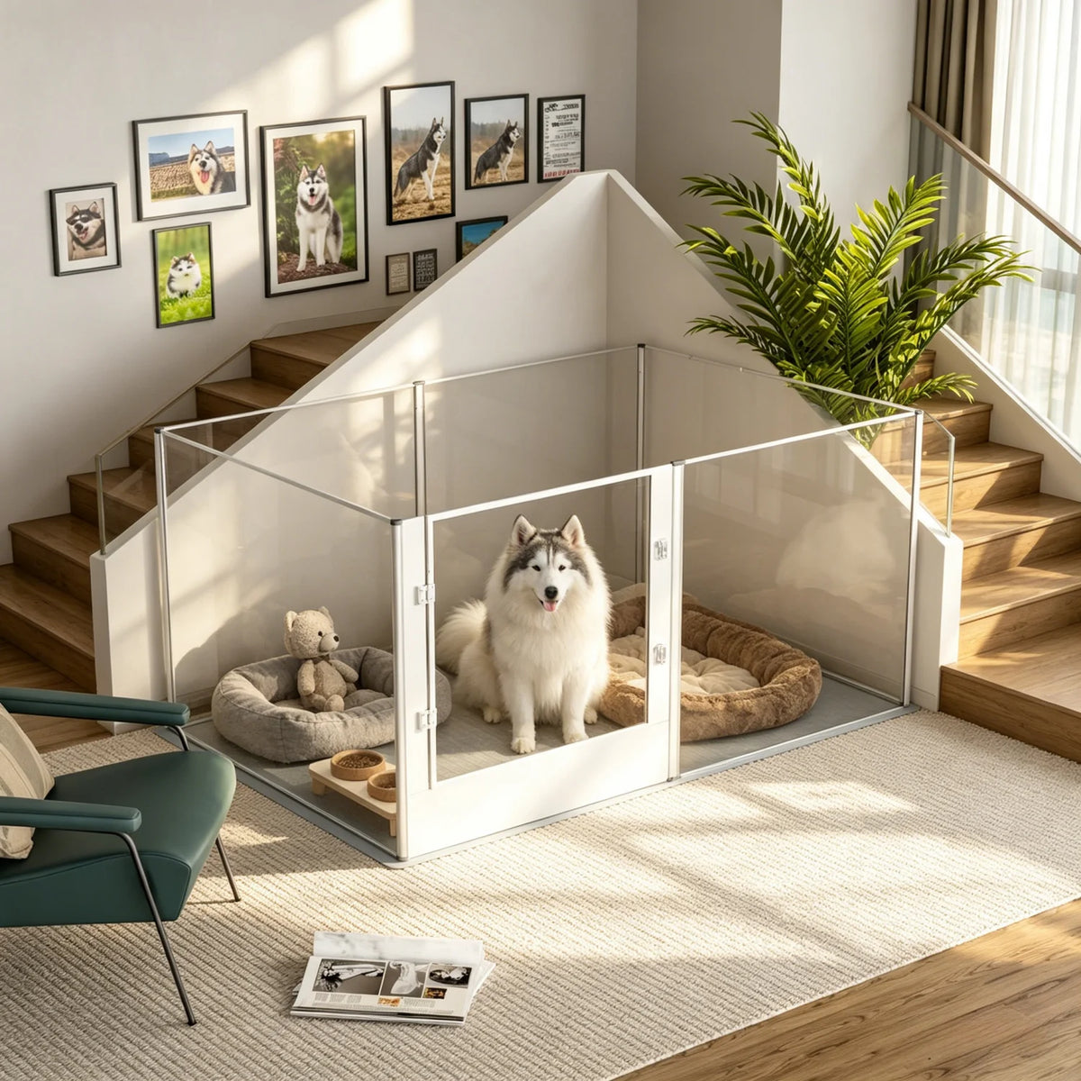 Large Acrylic Dog Playpen Fence for Indoor