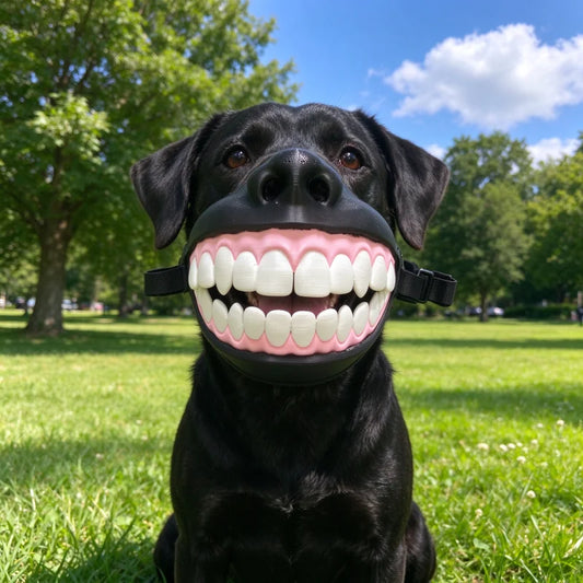 Halloween Funny Dog Muzzle with Smiling Teeth