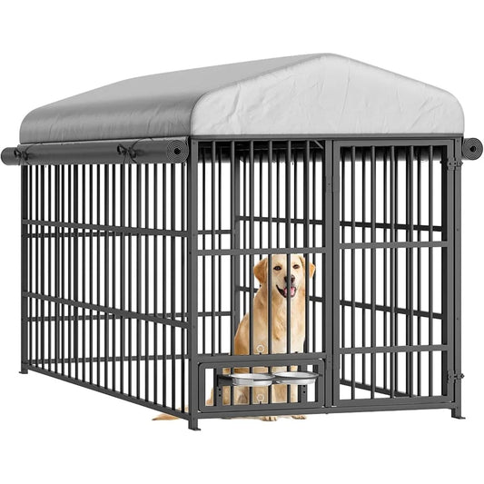 Outdoor Dog Kennel with Waterproof Roof