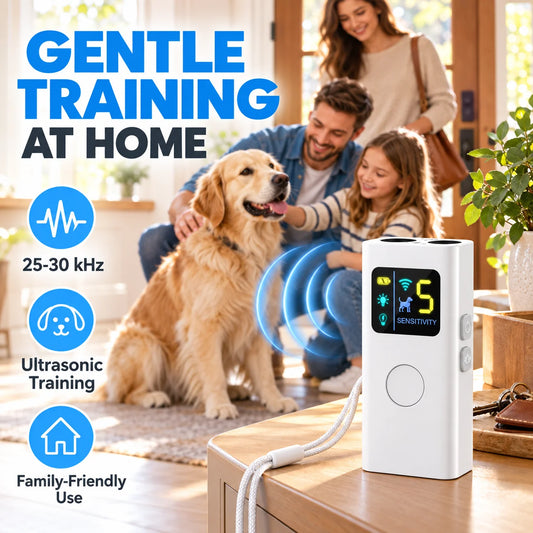 Dog Bark Deterrent, Rechargeable Dog Bark Deterrent, Ultrasonic Dog Bark Deterrent; Portable Dog Training Tool; Suitable for Indoor and Outdoor Use; Effective Range up to 30 Feet; Multifunctional Dog Trainer with 3 Modes and
