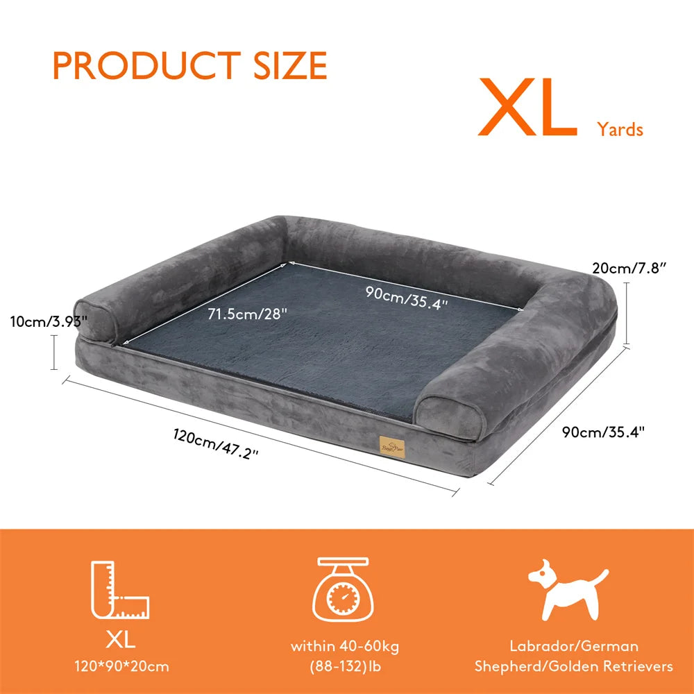 XXL Memory Foam Orthopedic Dog Bed Sofa - view 9