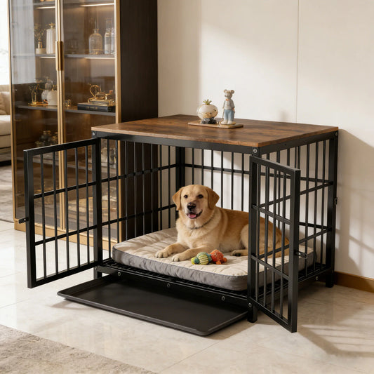 Wooden Dog Crate Kennel M-2XL