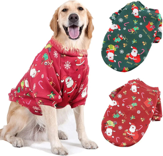 Large Dog Hoodies Christmas Sweater-