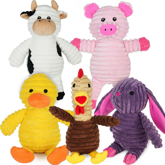Plush Squeaky Dog Toys 5-Pack