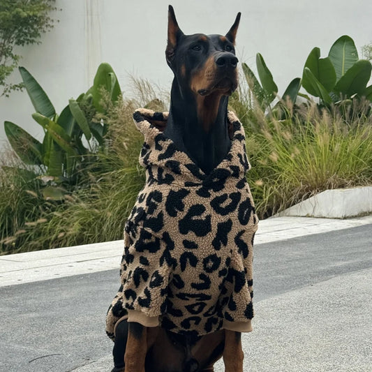 Leopard Hoodie for Large Dogs