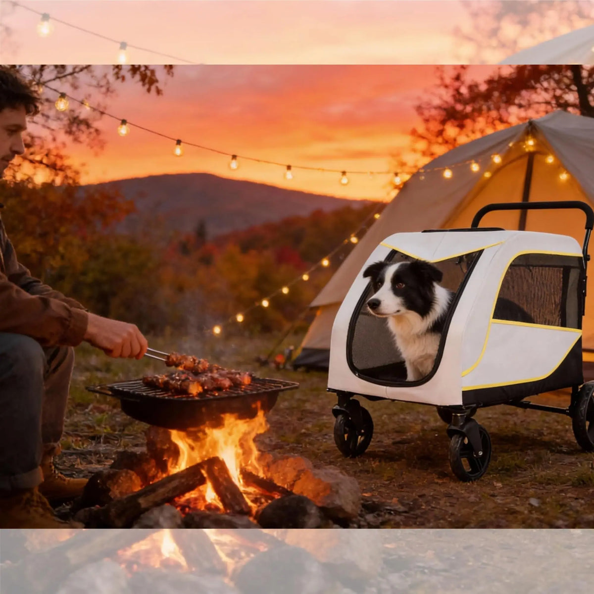 Large Dog Stroller – Heavy Duty, All-Terrain 4-Wheel Pet Wagon