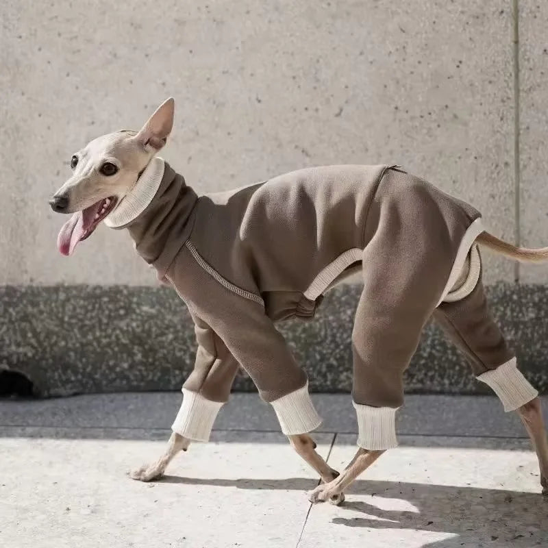 High Neck Fleece Jumpsuit for Large Dogs - view 4
