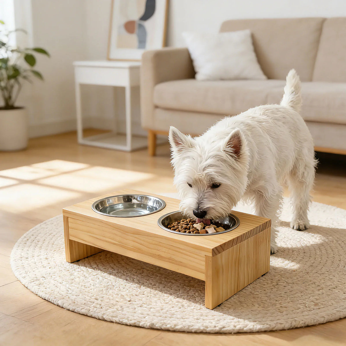 Wooden Elevated Dog Bowls for Large Dogs - view 7